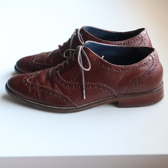 Cole Haan Men\'s Brown Leather Classic Wingtip Oxford Lace Up Shoes Size 9 main image 9